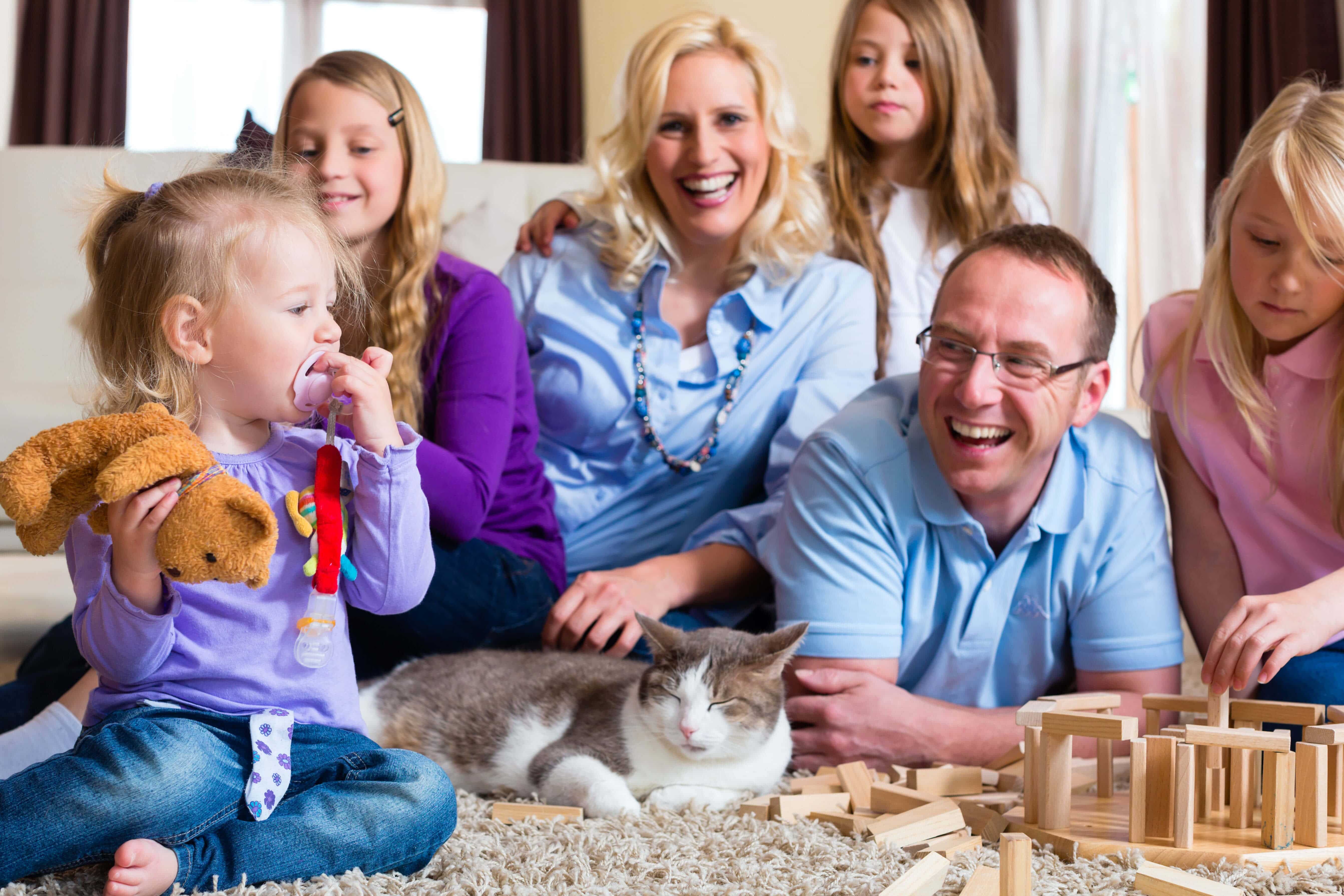 Family Playing Board Games