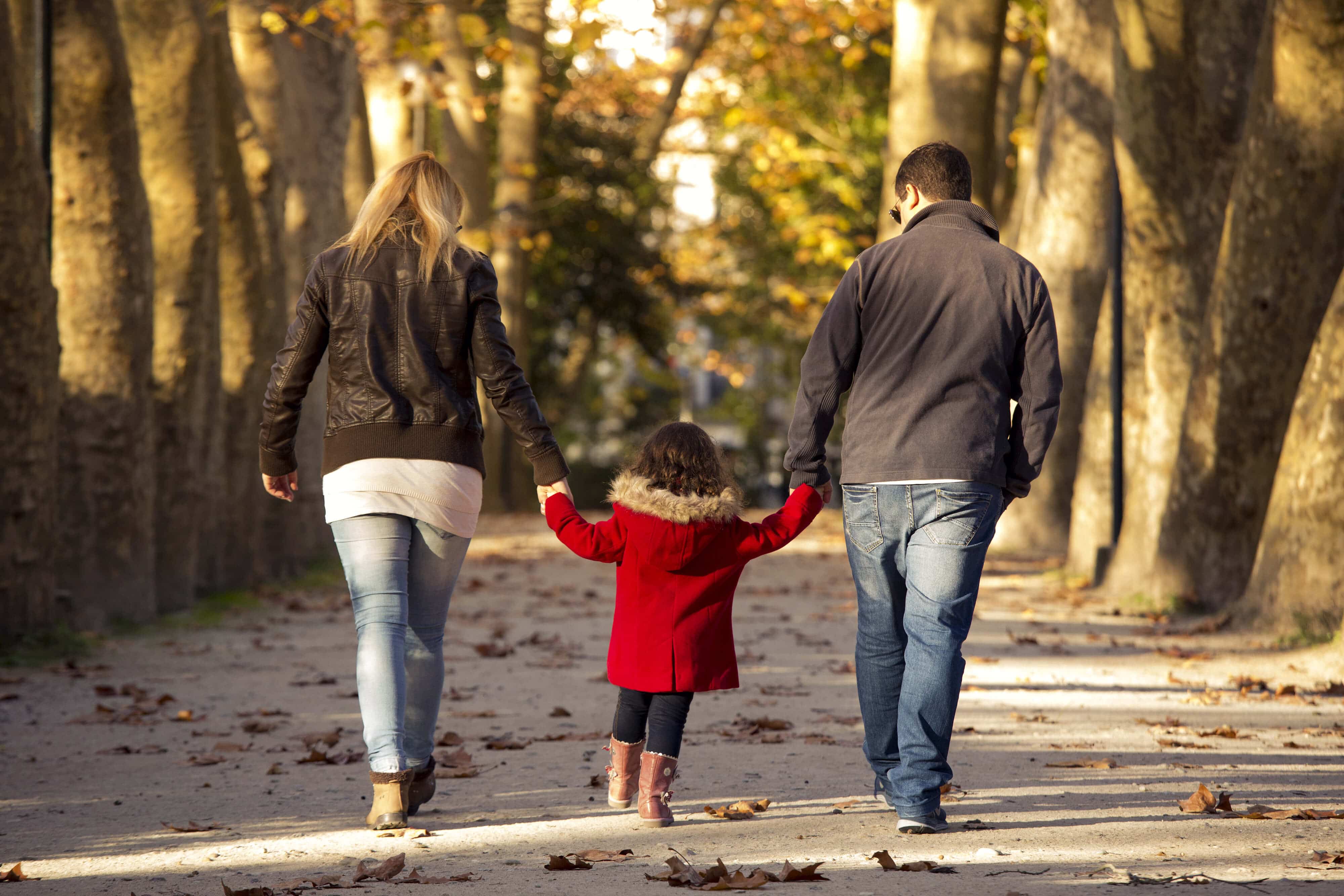 Family in a park