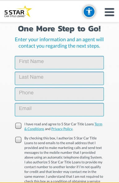 5 Star Car Title Loans - third step - apply online (1) 5 Star Car Title Loans - third step - apply online (1)