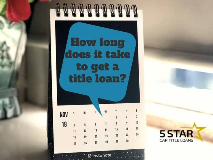 how long does it take to get a title loan